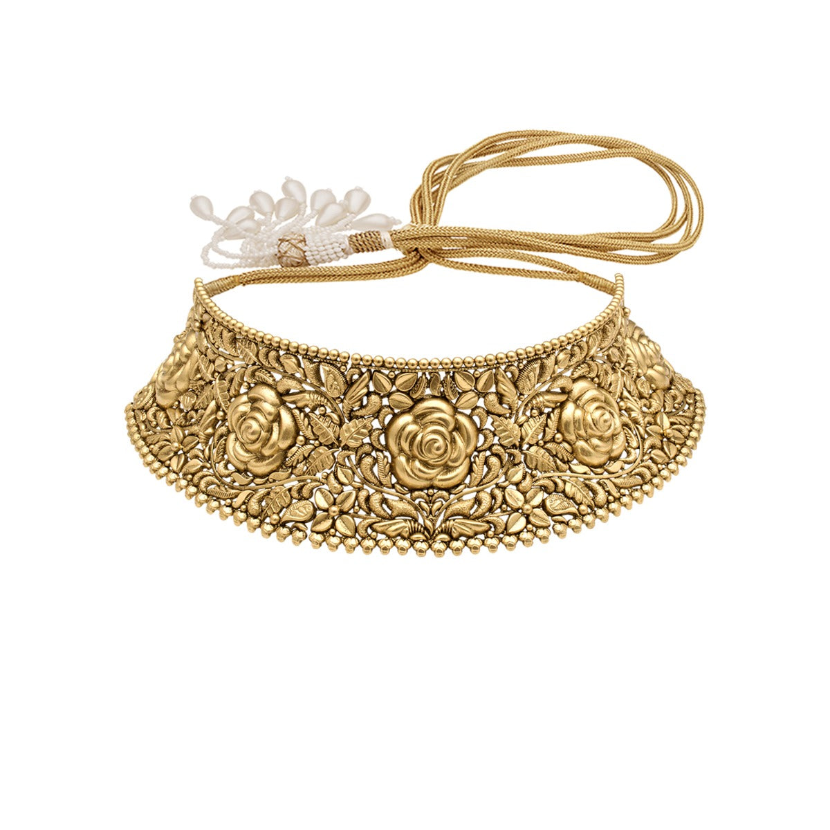 Floral Dusk Gold Choker