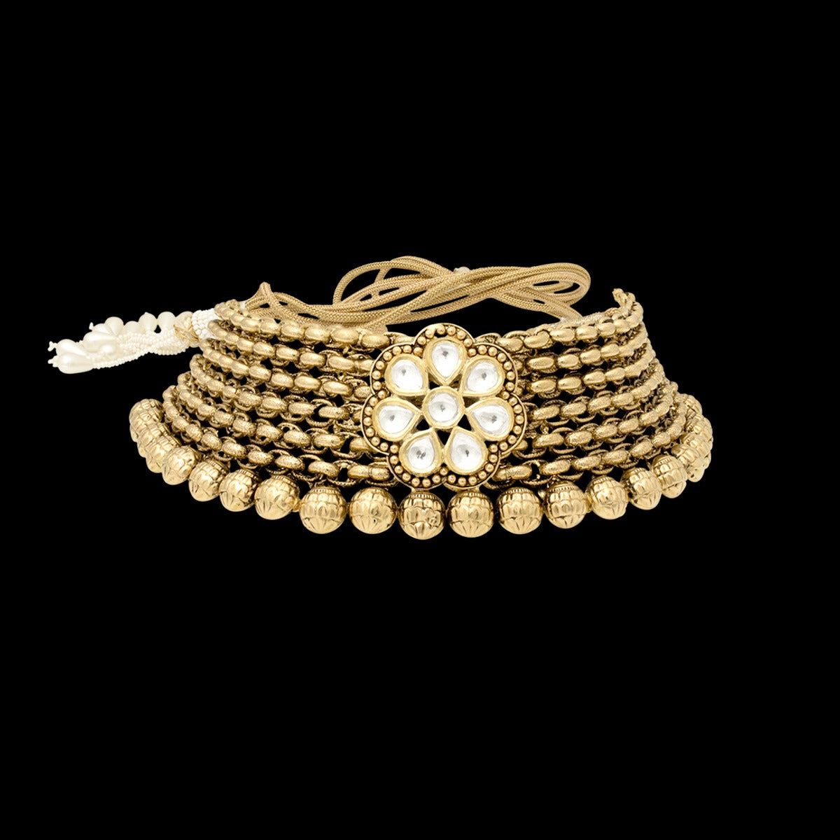 Ethnic Circular Gold Choker