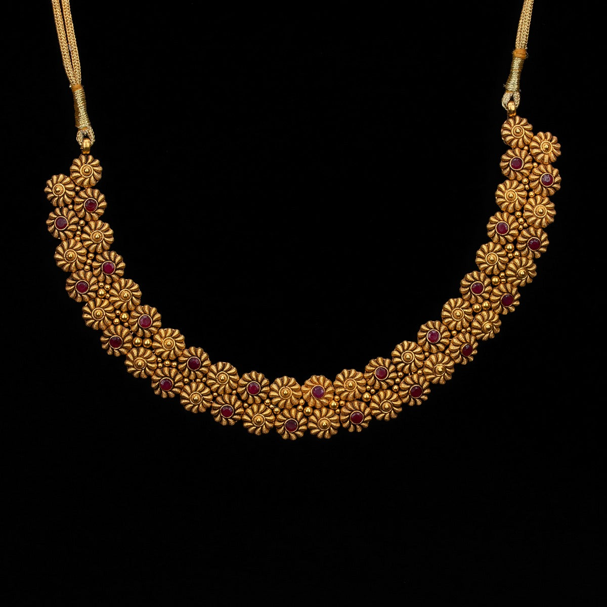 Red Pots Gold Necklace