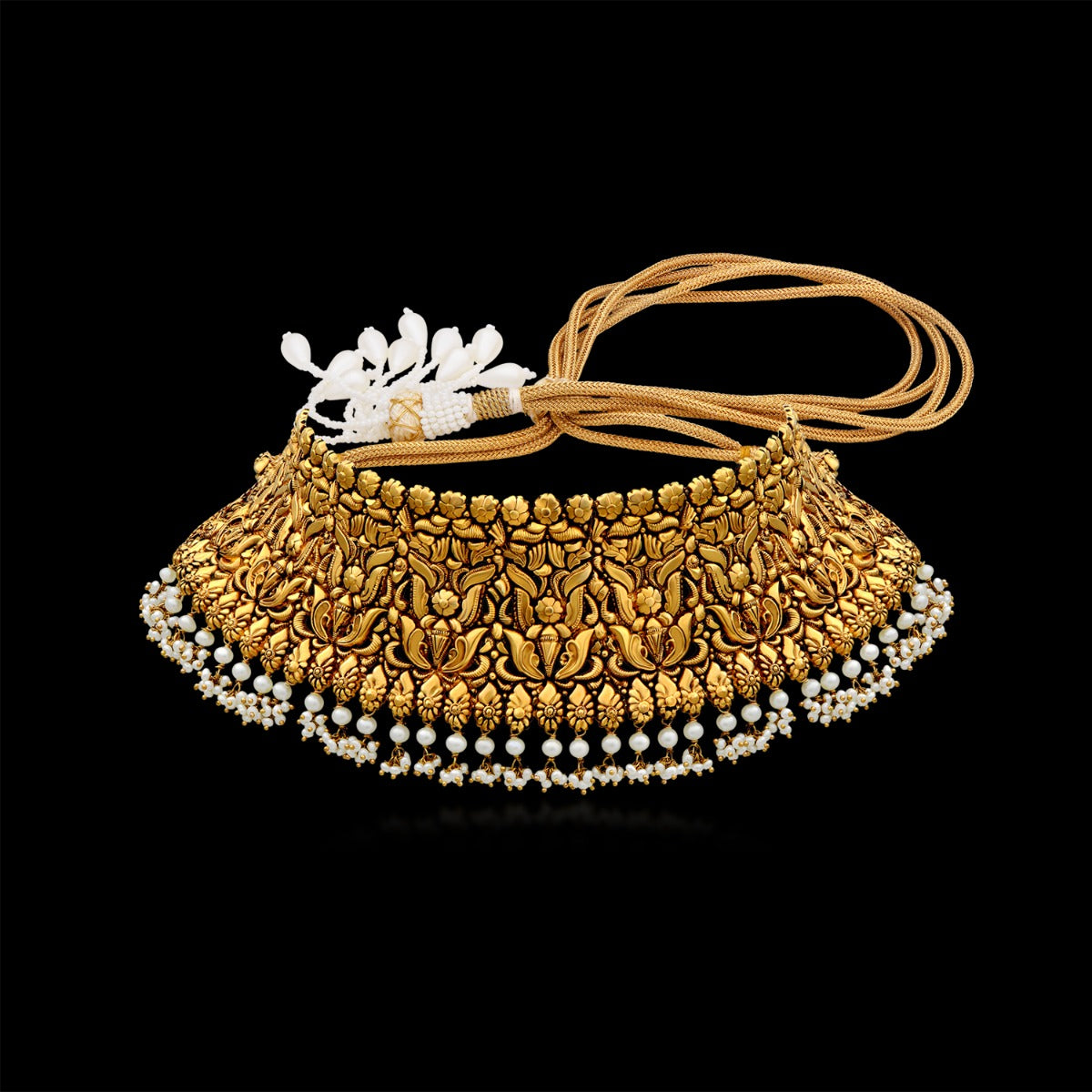 Arching Petals Gold Choker