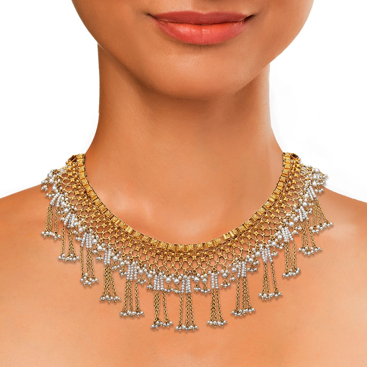 Raindrop Tazzles Gold Necklace