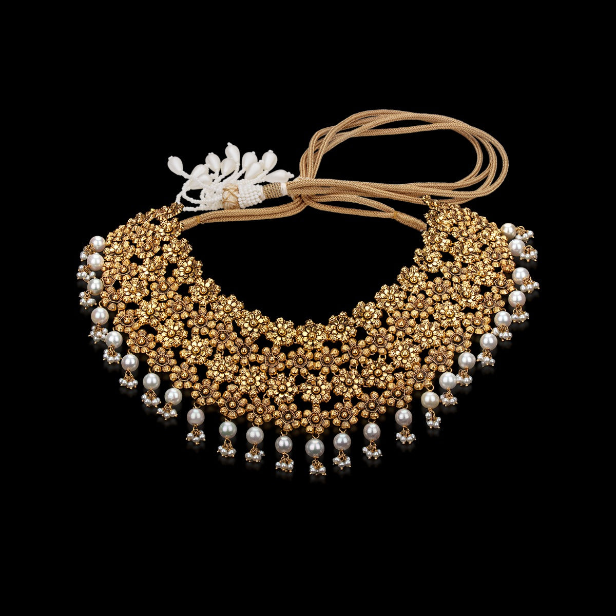 White Snow Gold Necklace