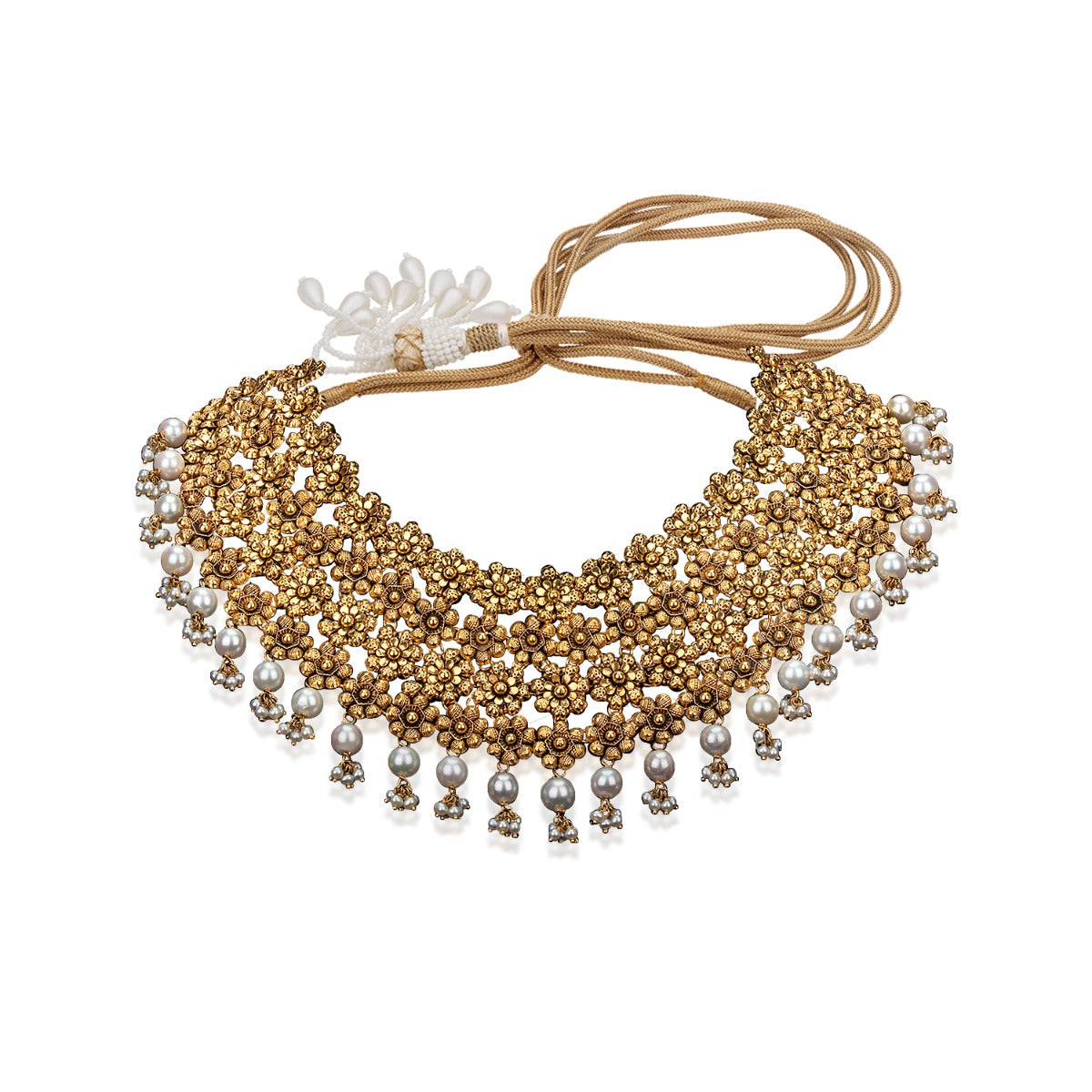 White Snow Gold Necklace