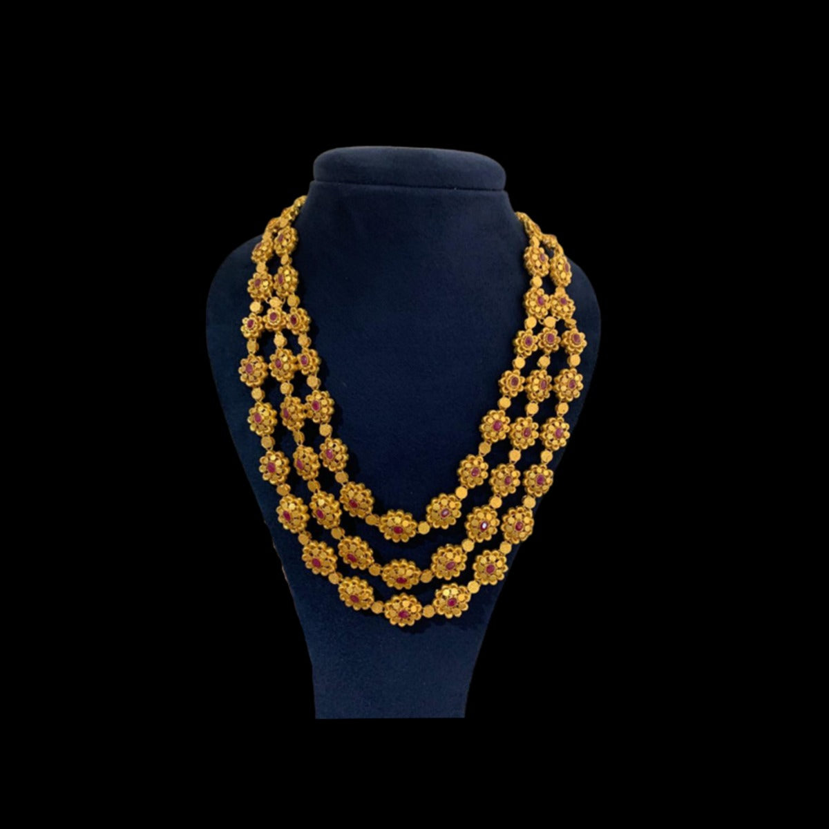 Cute Flower Buds Gold Necklace