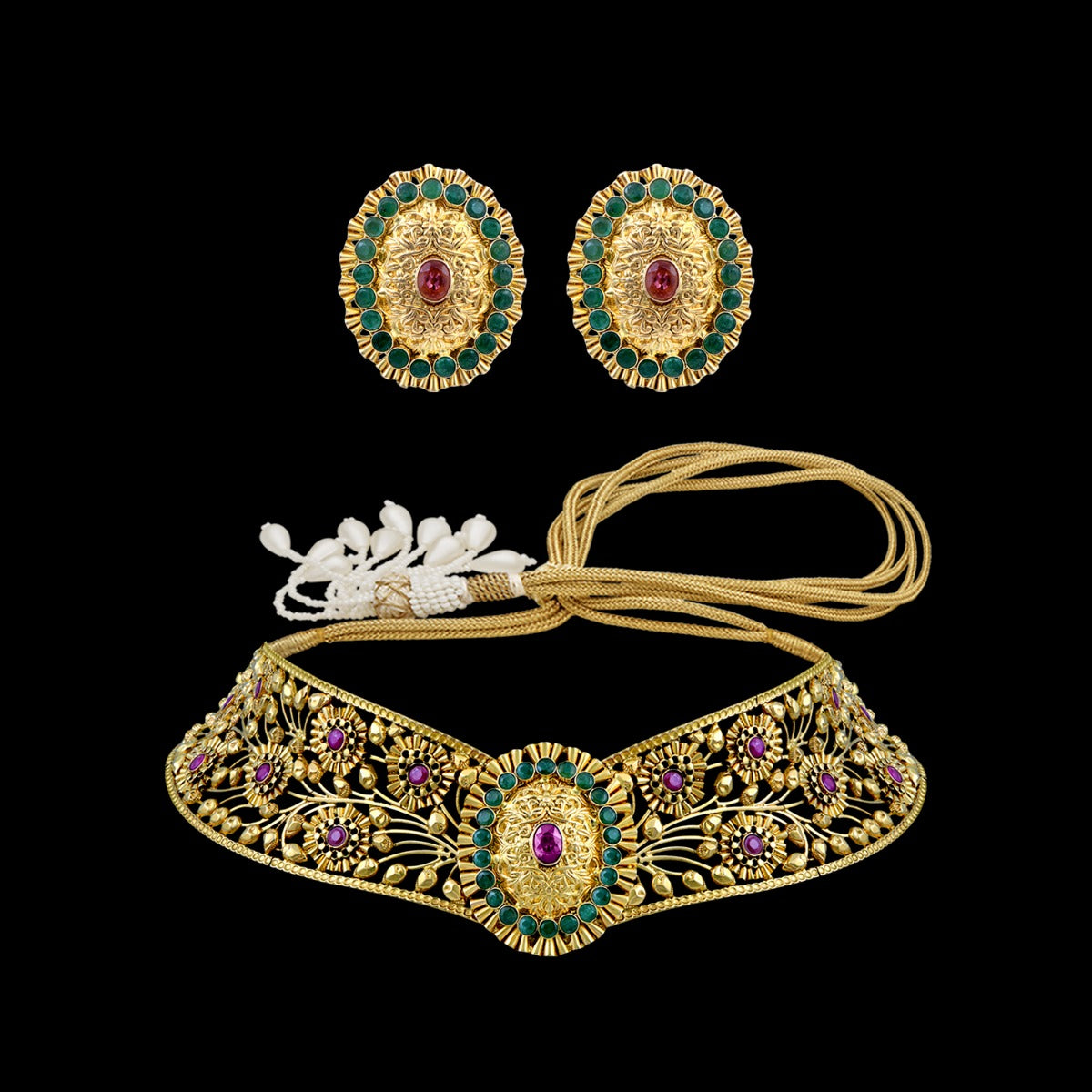Glorious Floweret Gold Choker Set
