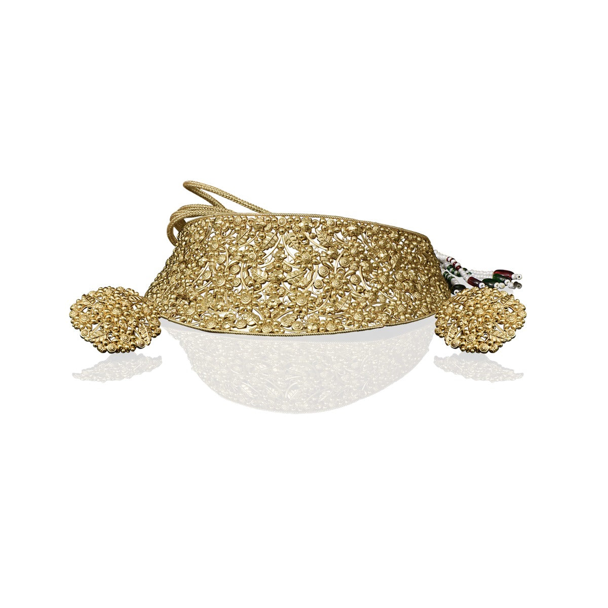 Intricate Banded Gold Choker Set
