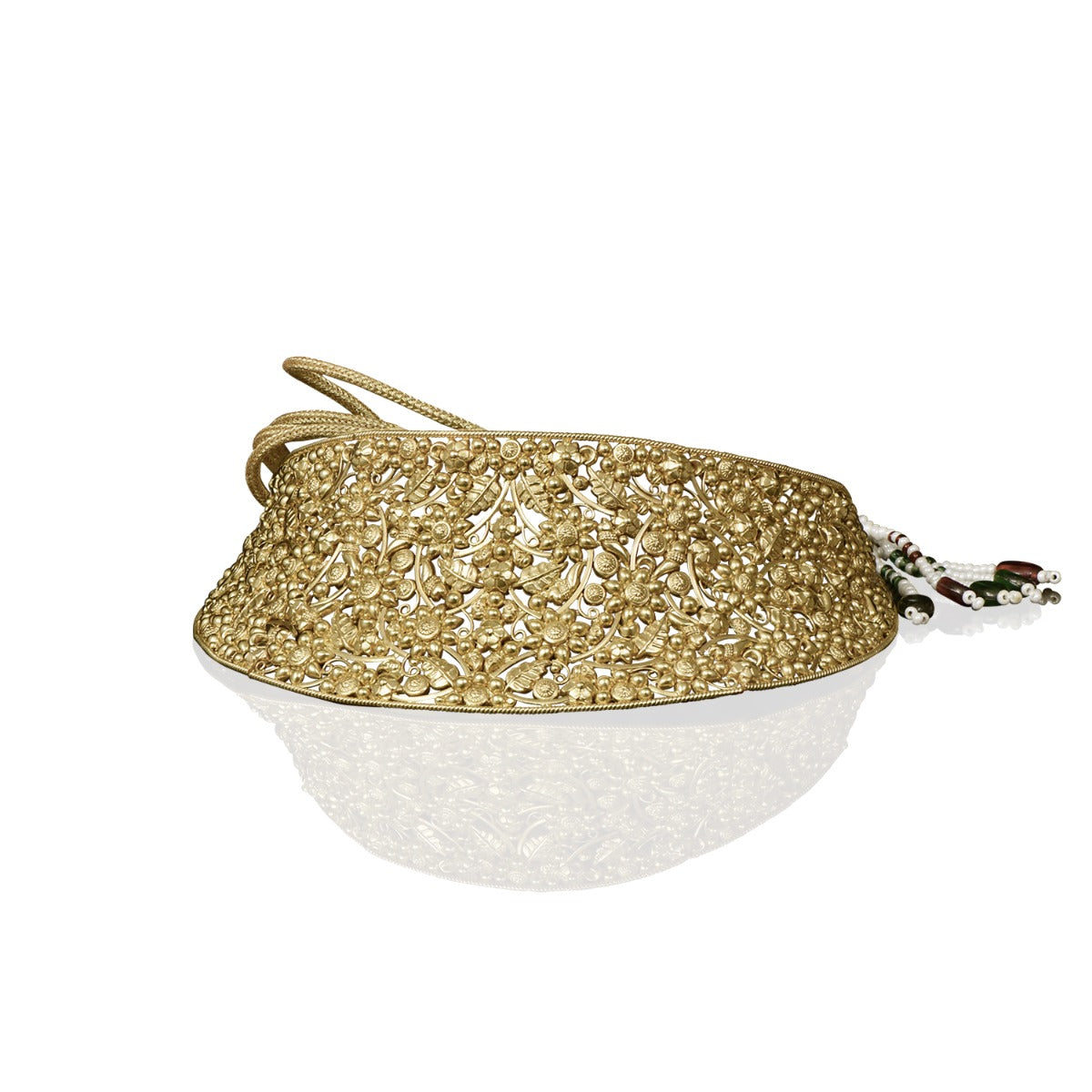 Intricate Banded Gold Choker