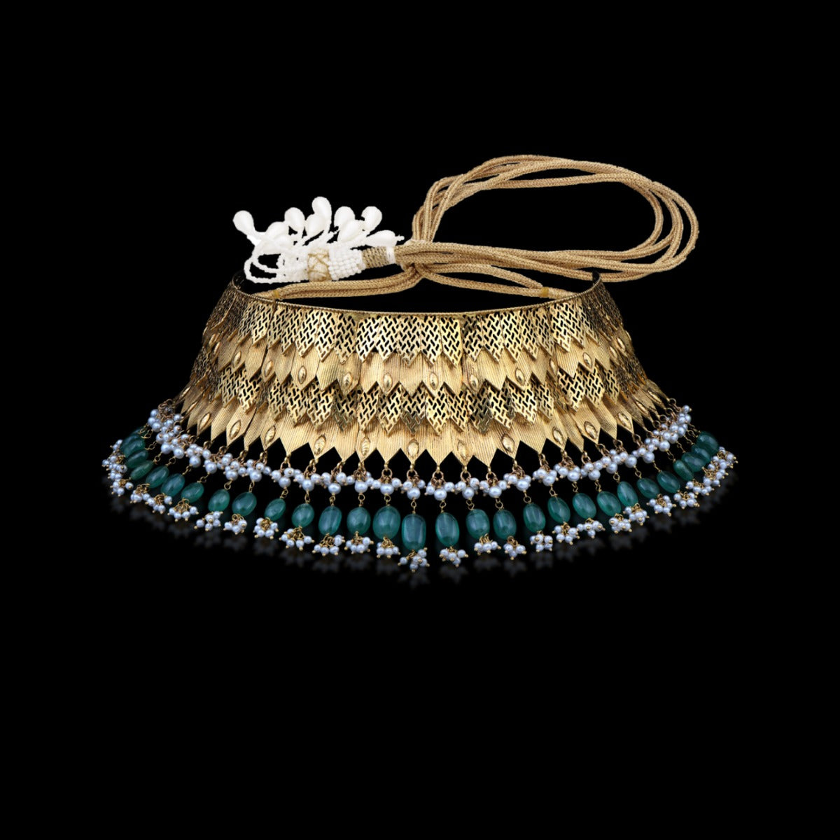 Starry Princess Green Gold Choker Set