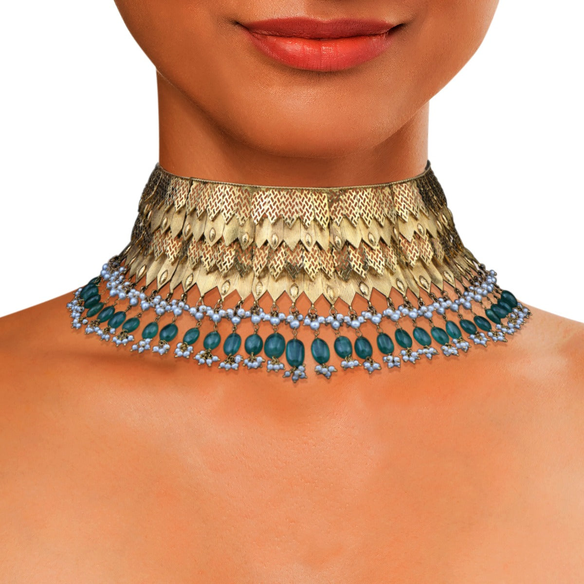Emerald Gold Choker