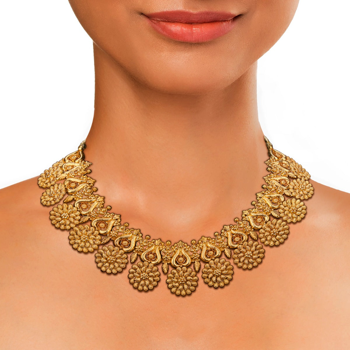 Flowers Shower Gold Necklace