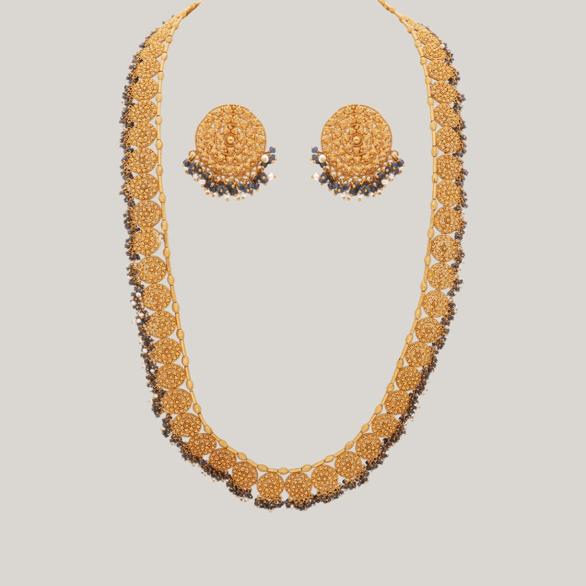 Monochrome Majesty Gold Necklace Set