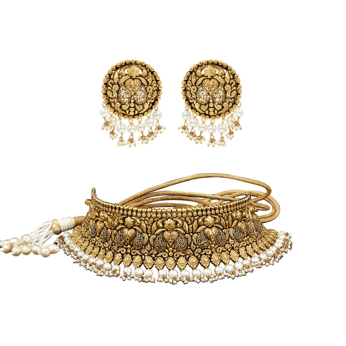 Elegant Gold Choker Set
