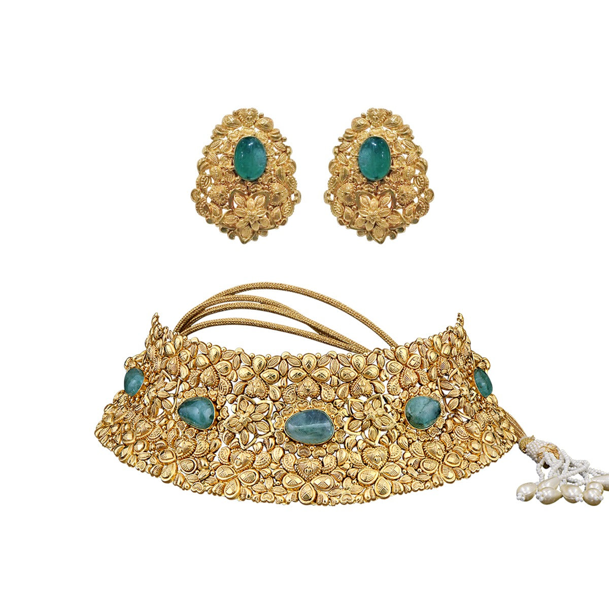 Poppy Fluer Gold Choker Set