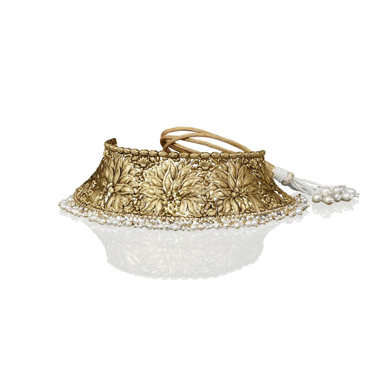 Leaves Cluster Gold Choker