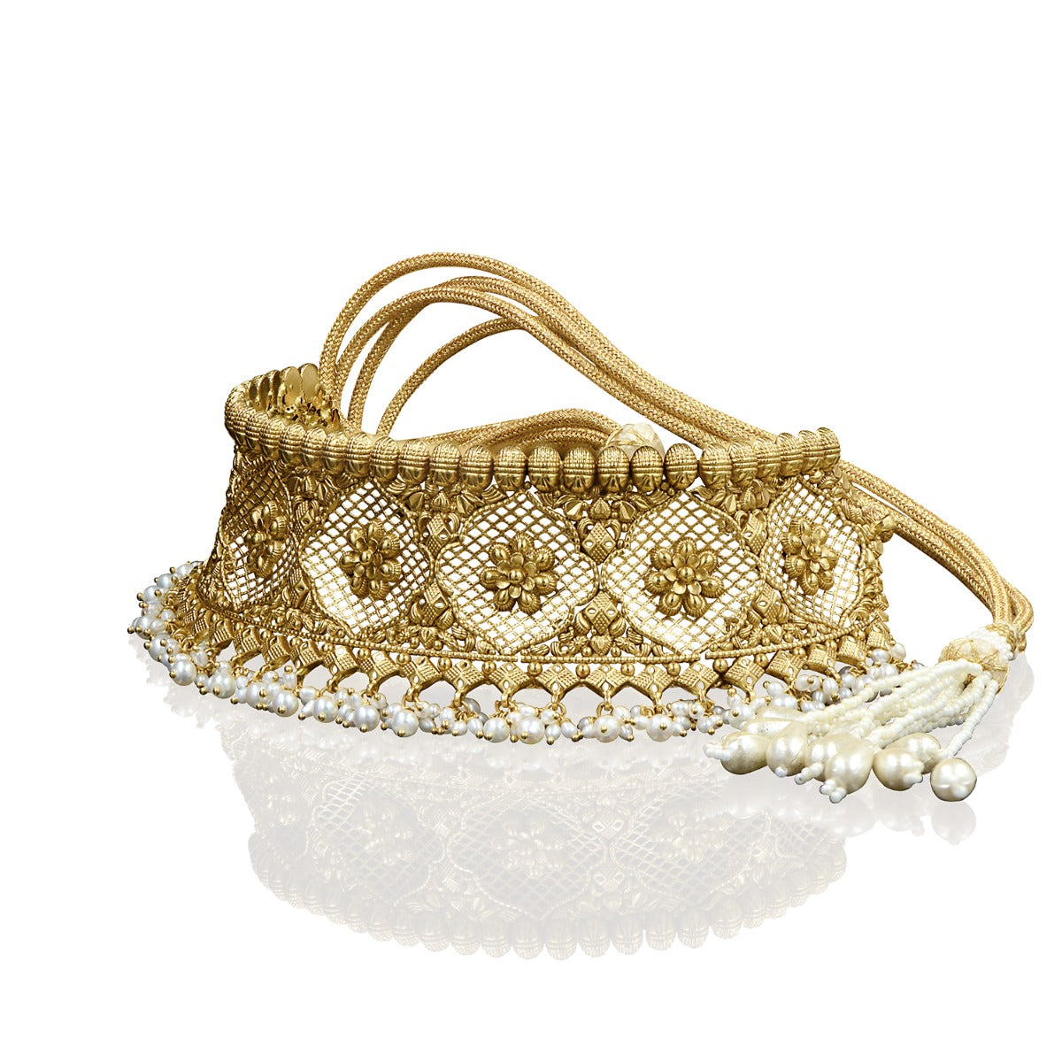 Yellow Floral Gold Choker