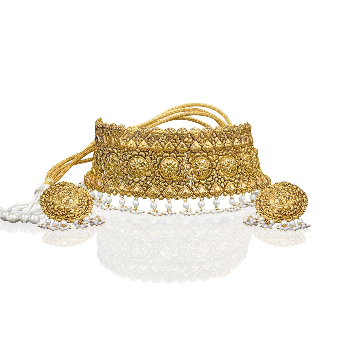 Gold Dollops Choker Set