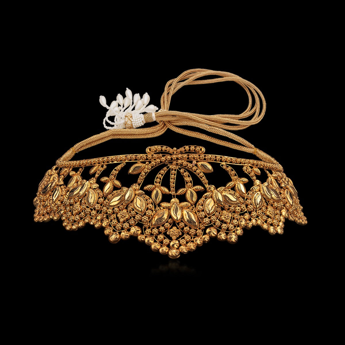 Close Knit Knotted Gold Choker