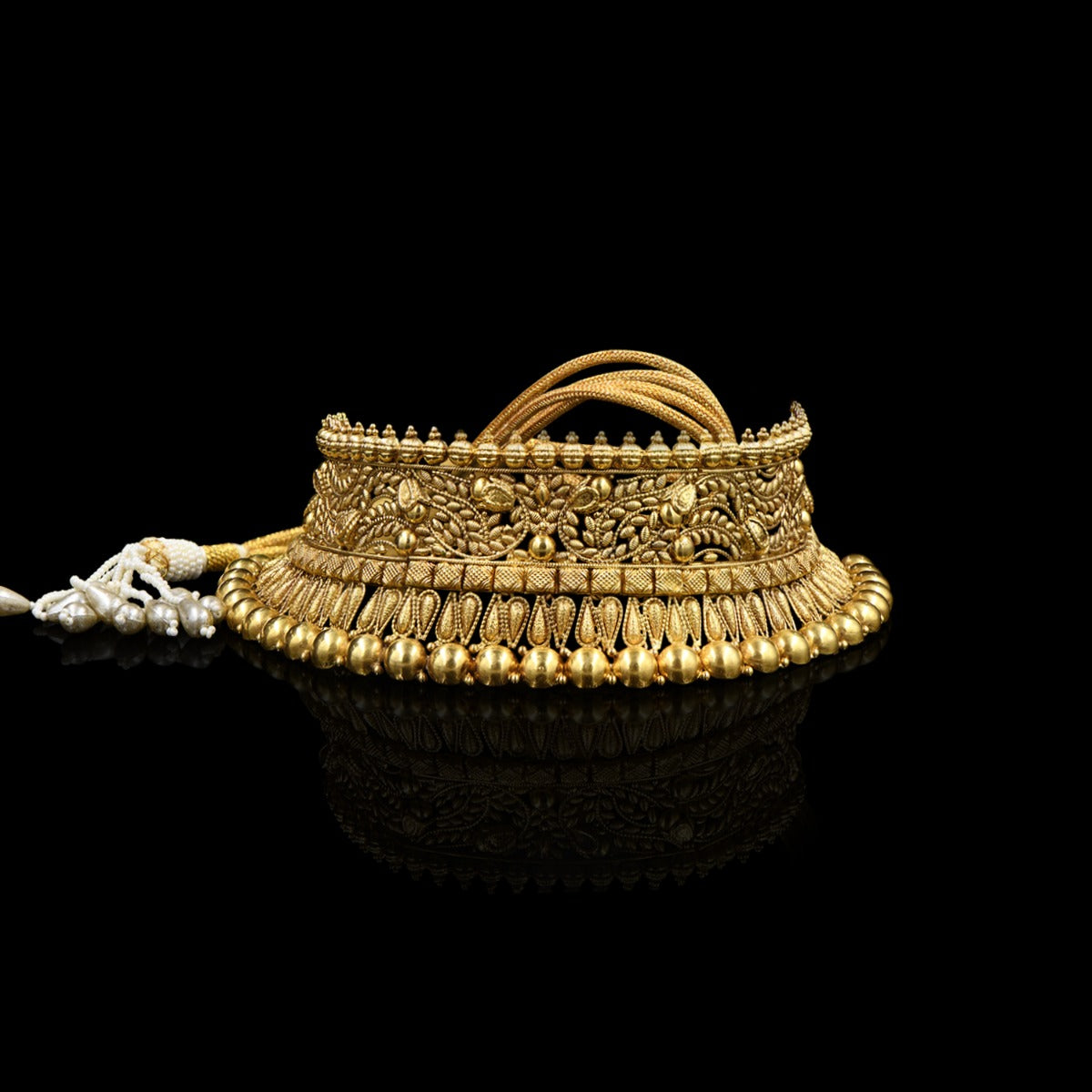 Gold Leaf Petal Choker Set