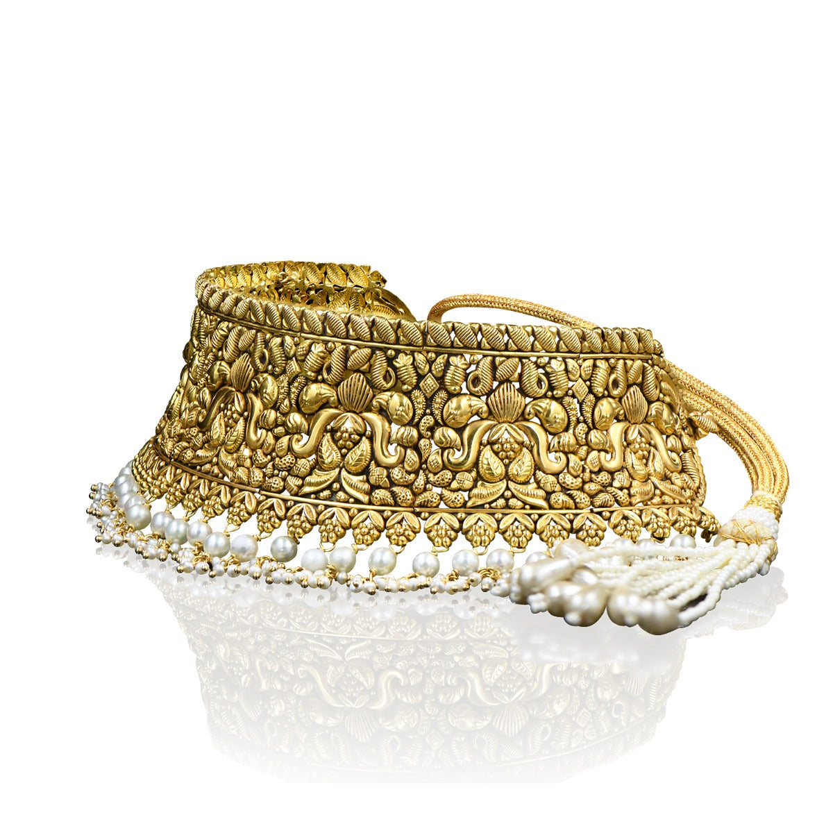 Vintage Motif Gold Choker