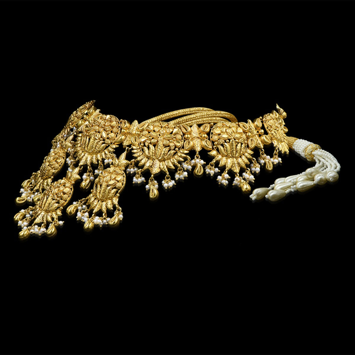 Layered Temple Gold Choker Set