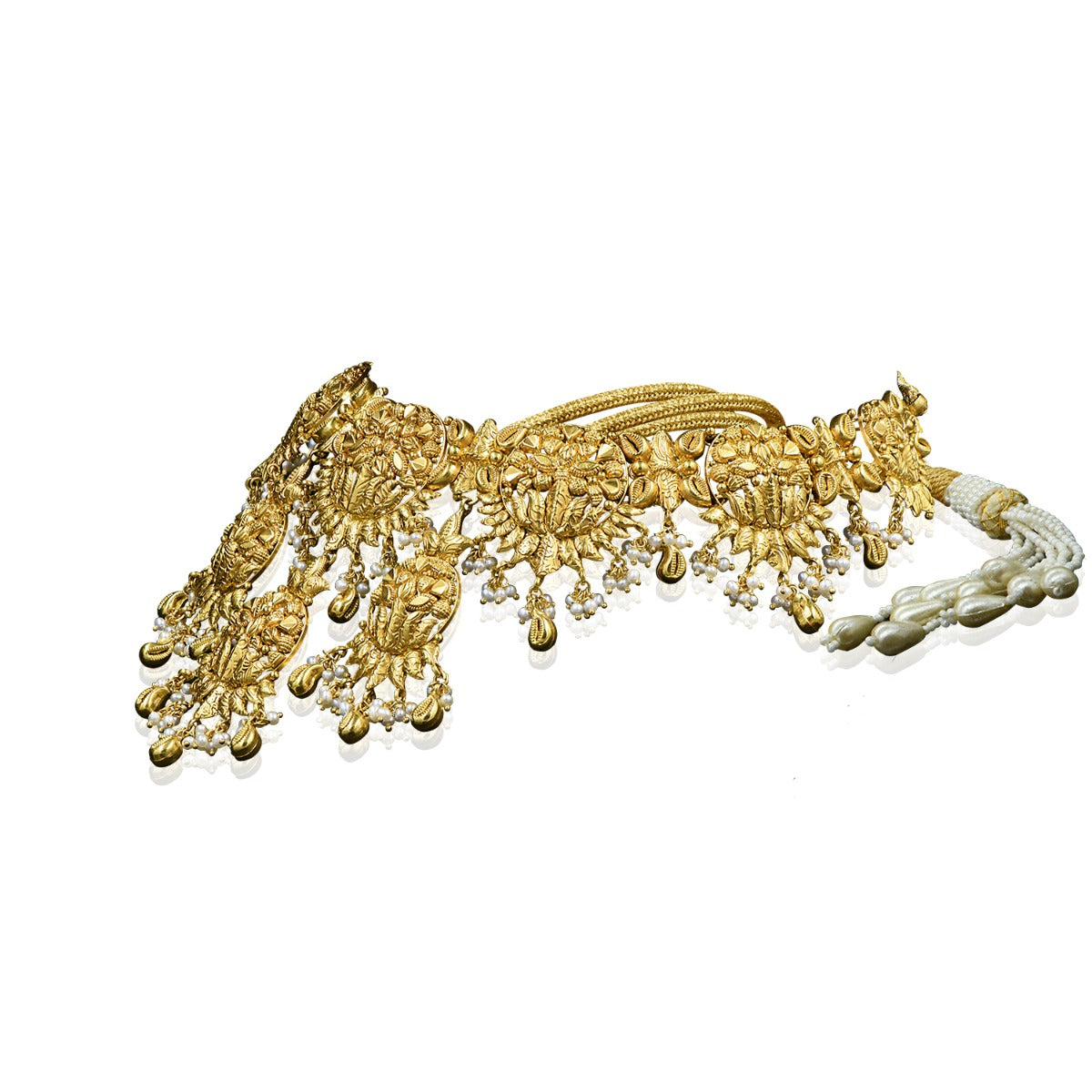 Layered Temple Gold Choker Set