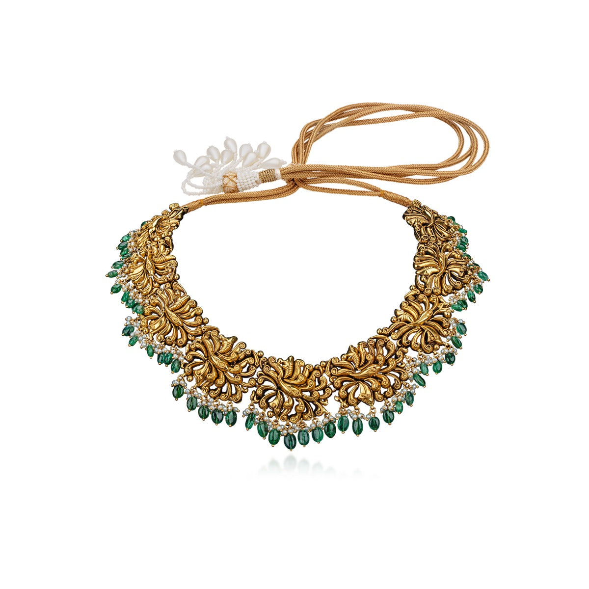 Wormy Green Gold Choker