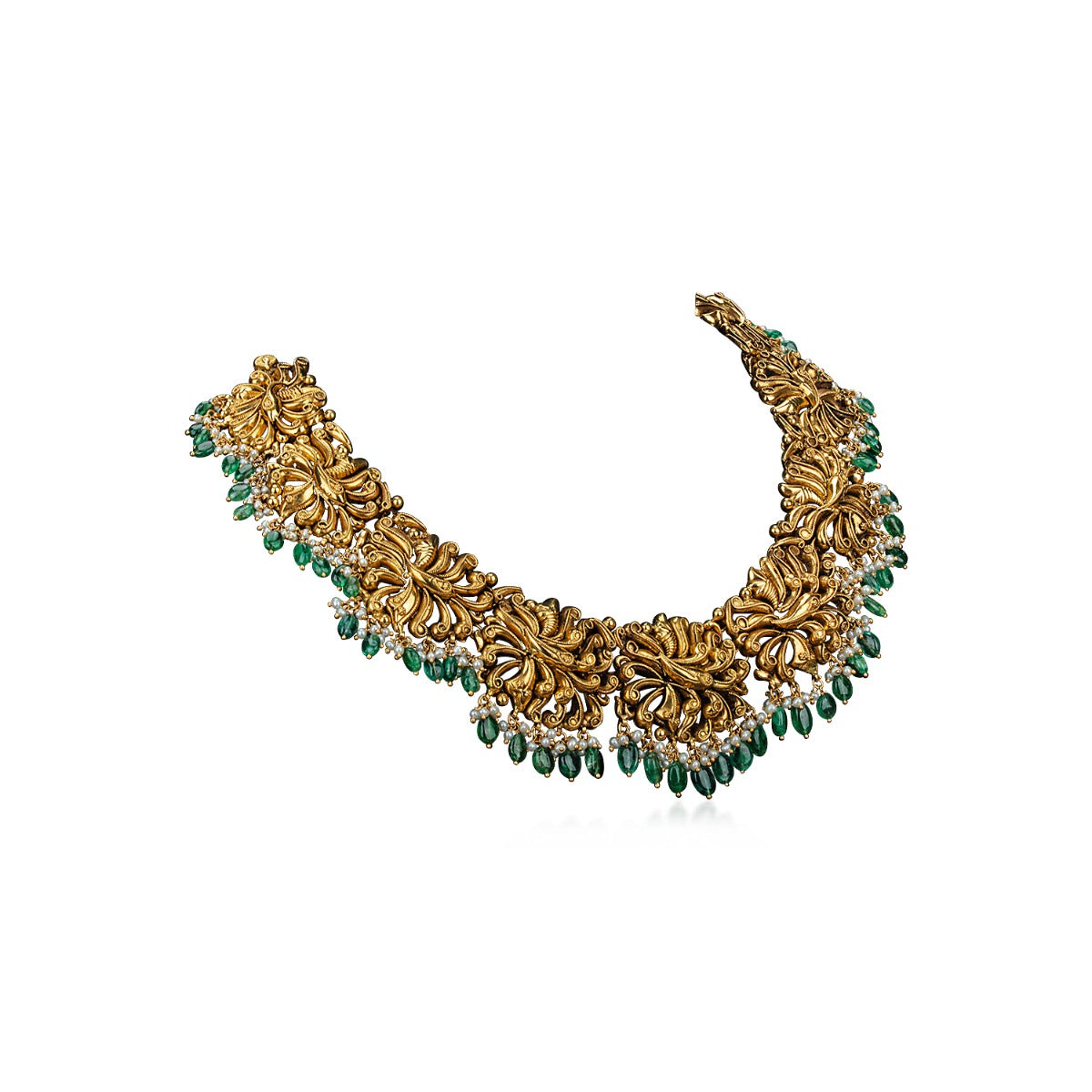 Wormy Green Gold Choker
