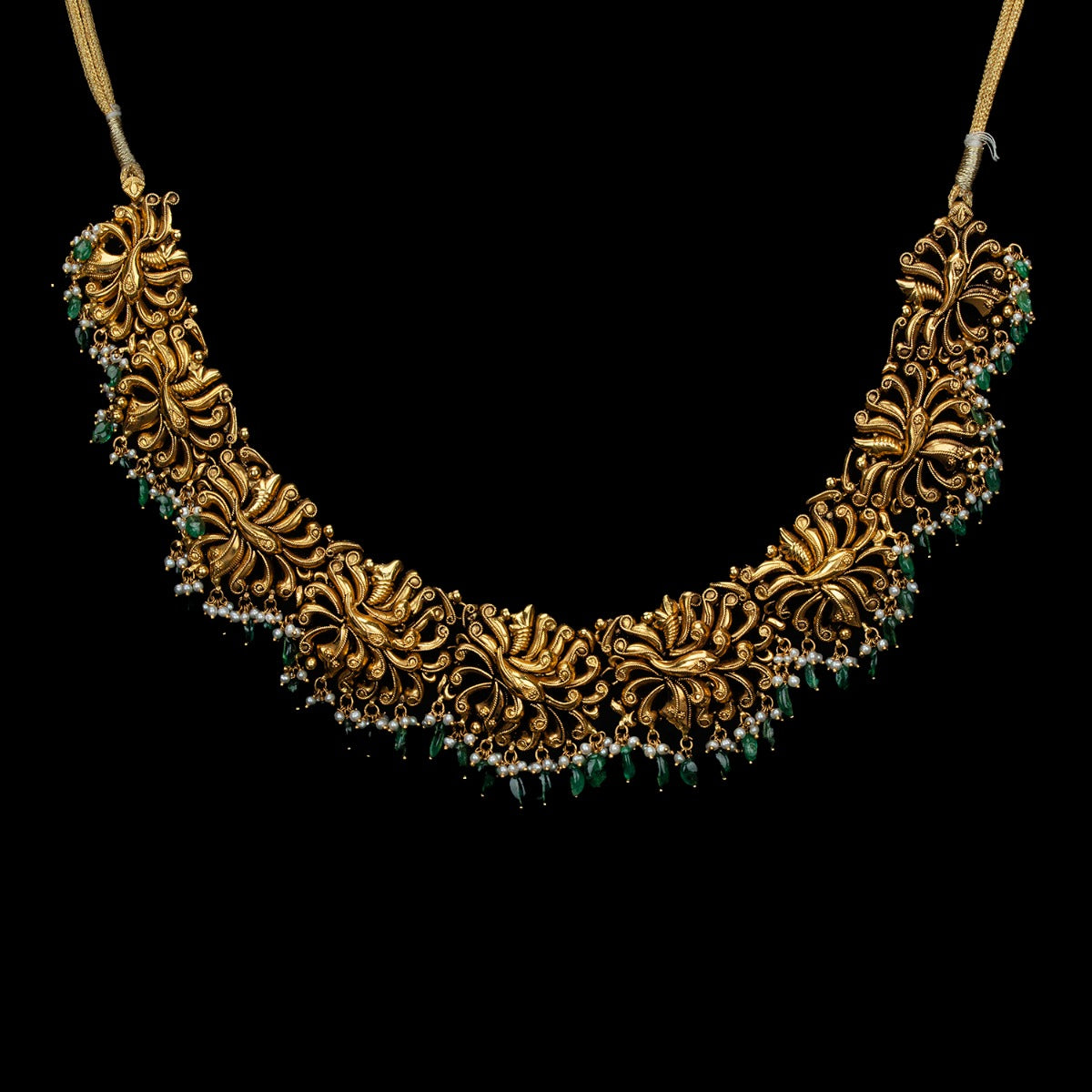 Wormy Green Gold Choker