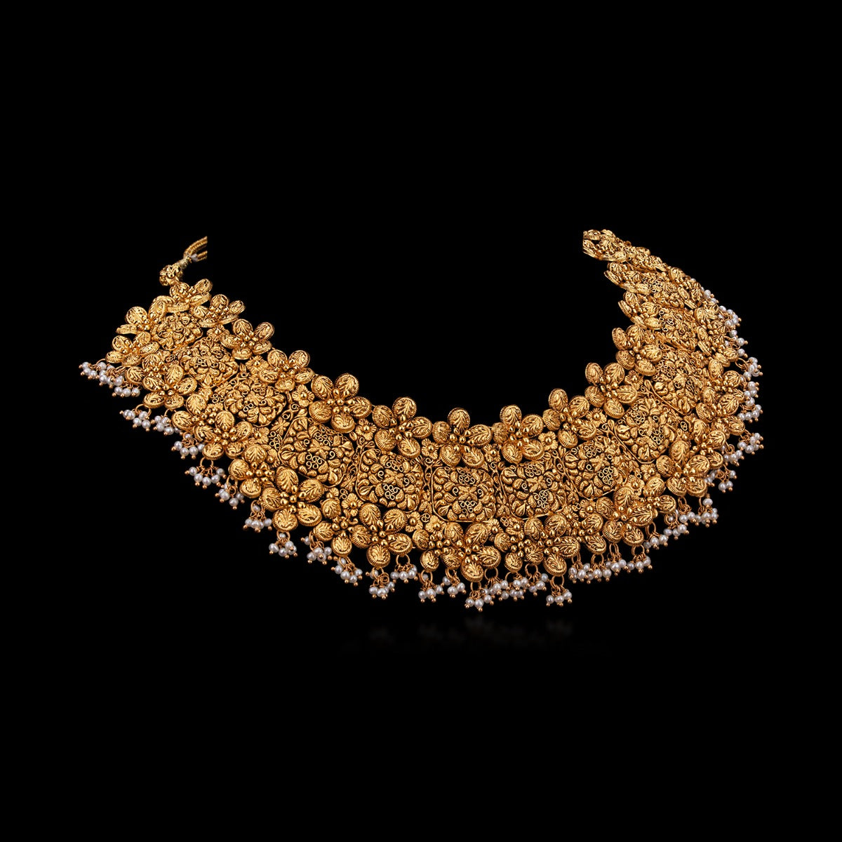 Bullets and Buttons Gold Necklace