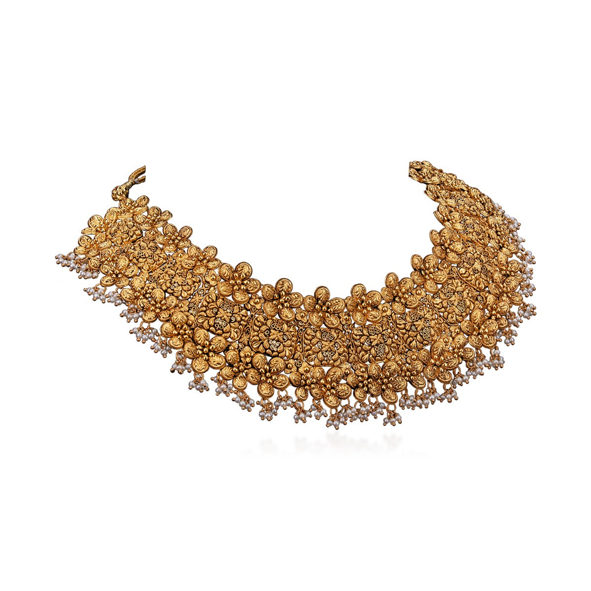 Bullets and Buttons Gold Necklace