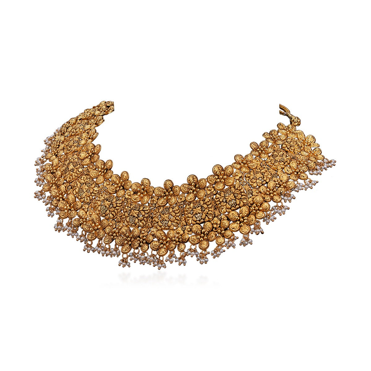 Bullets and Buttons Gold Necklace