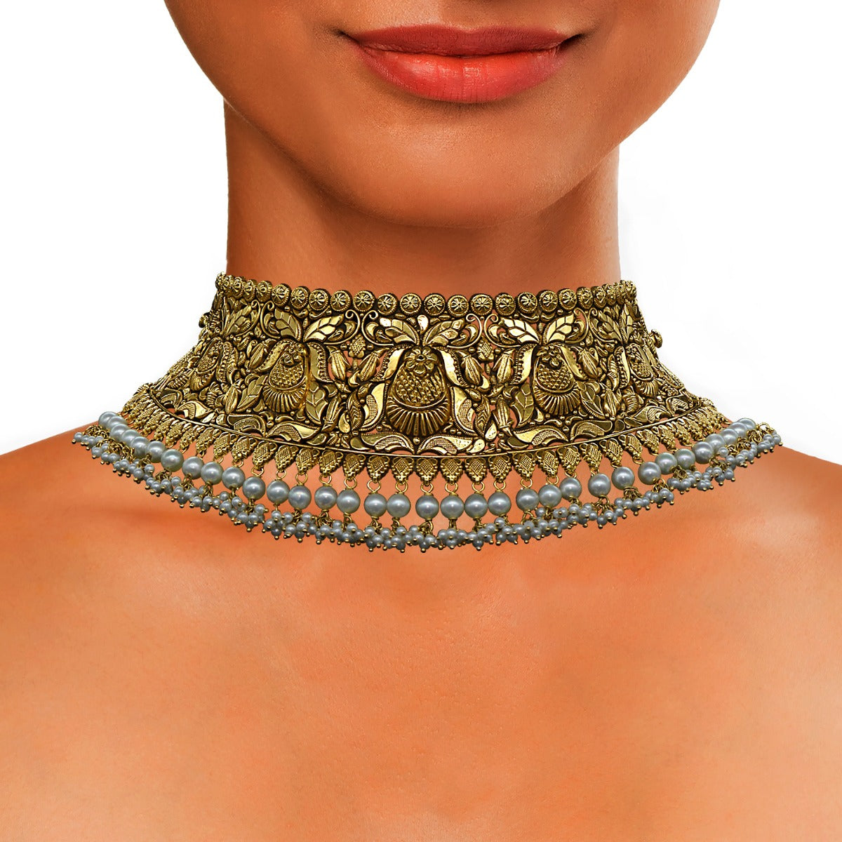 Flying Goddess Gold Choker Set