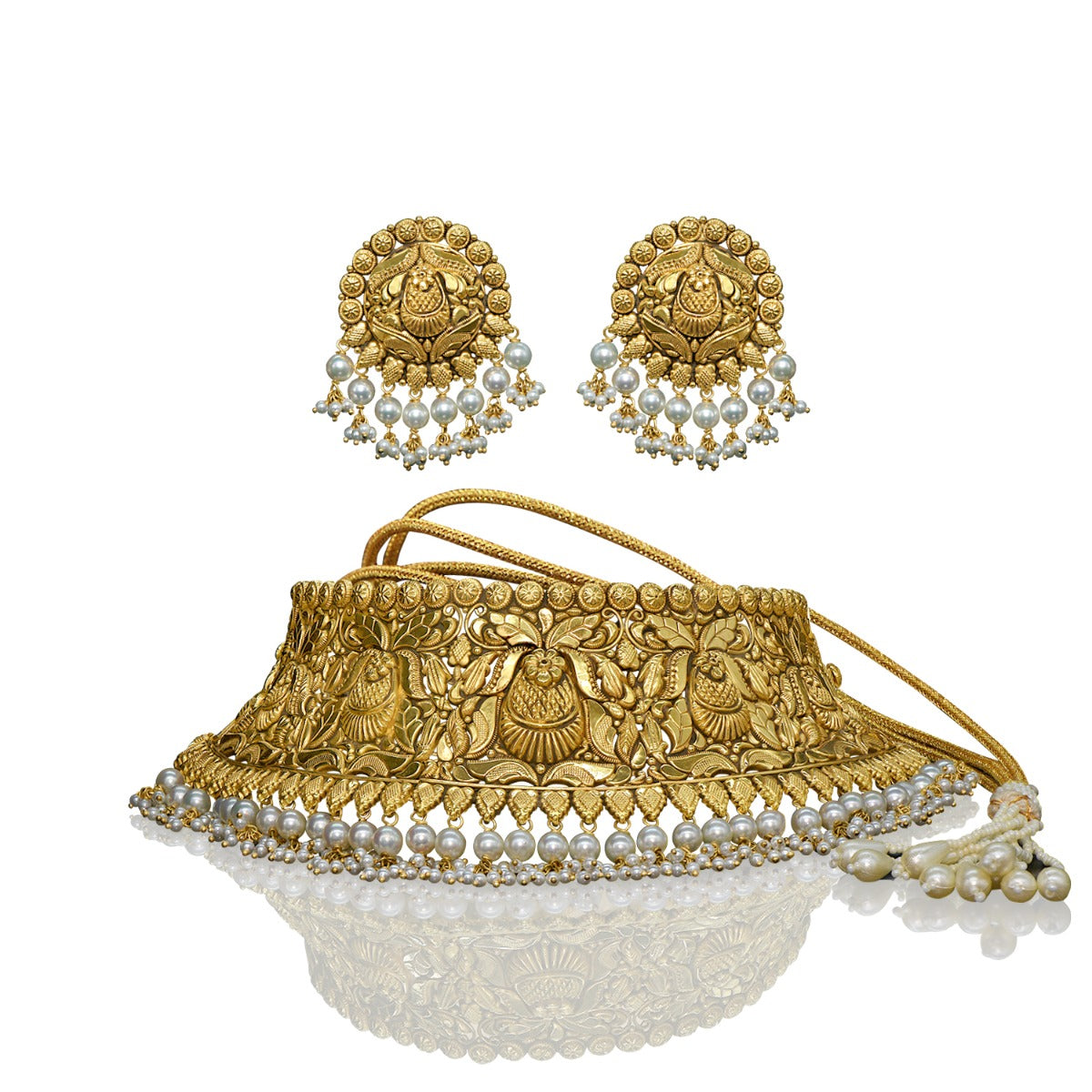 Flying Goddess Gold Choker Set