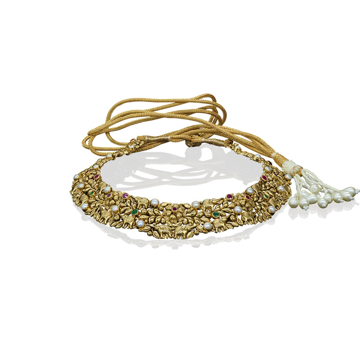 Coloured Stone Gold Choker