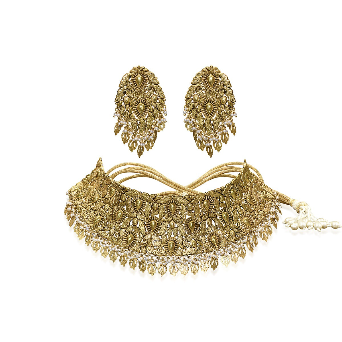 Dew Drop Gold Choker Set