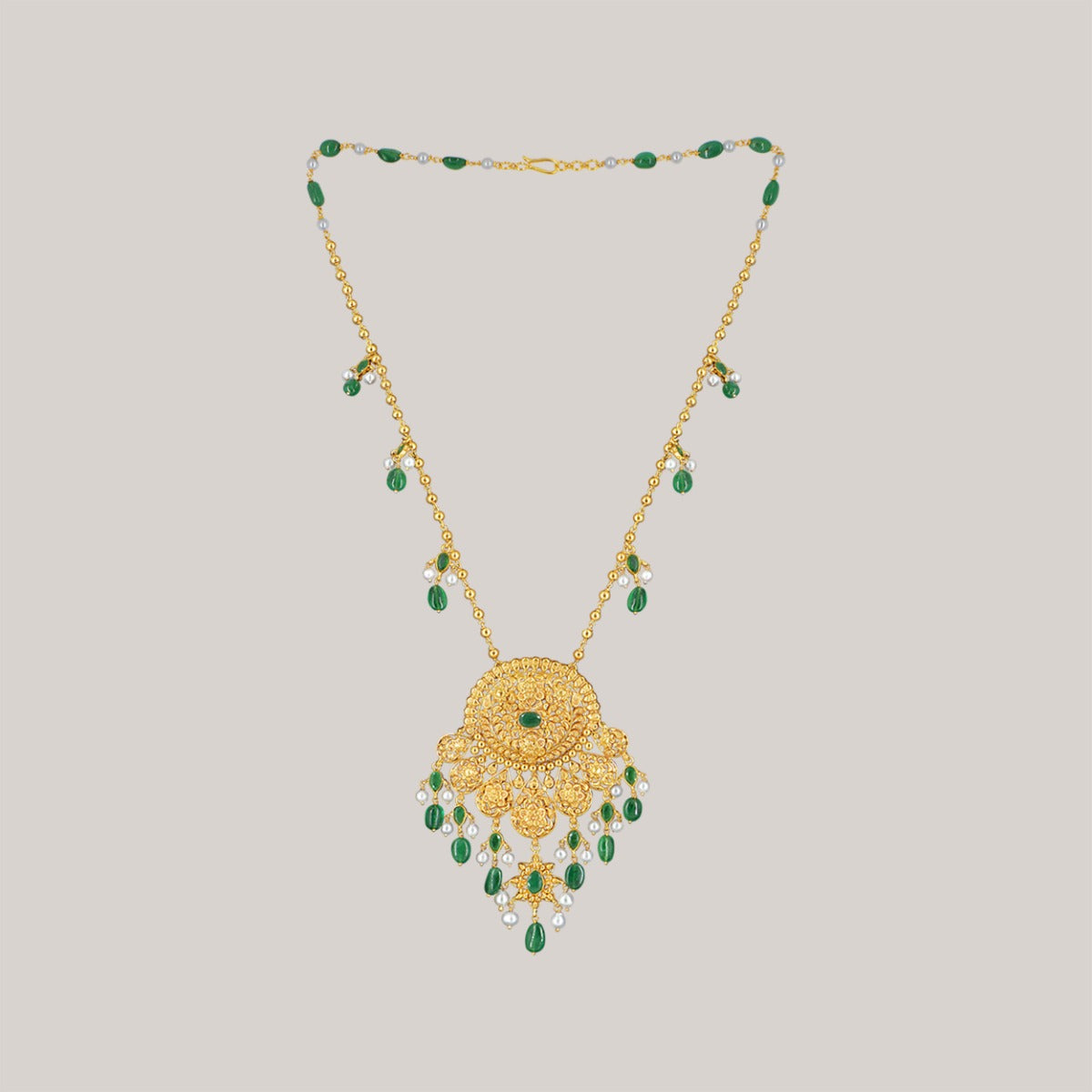 Green Tots Gold Necklace