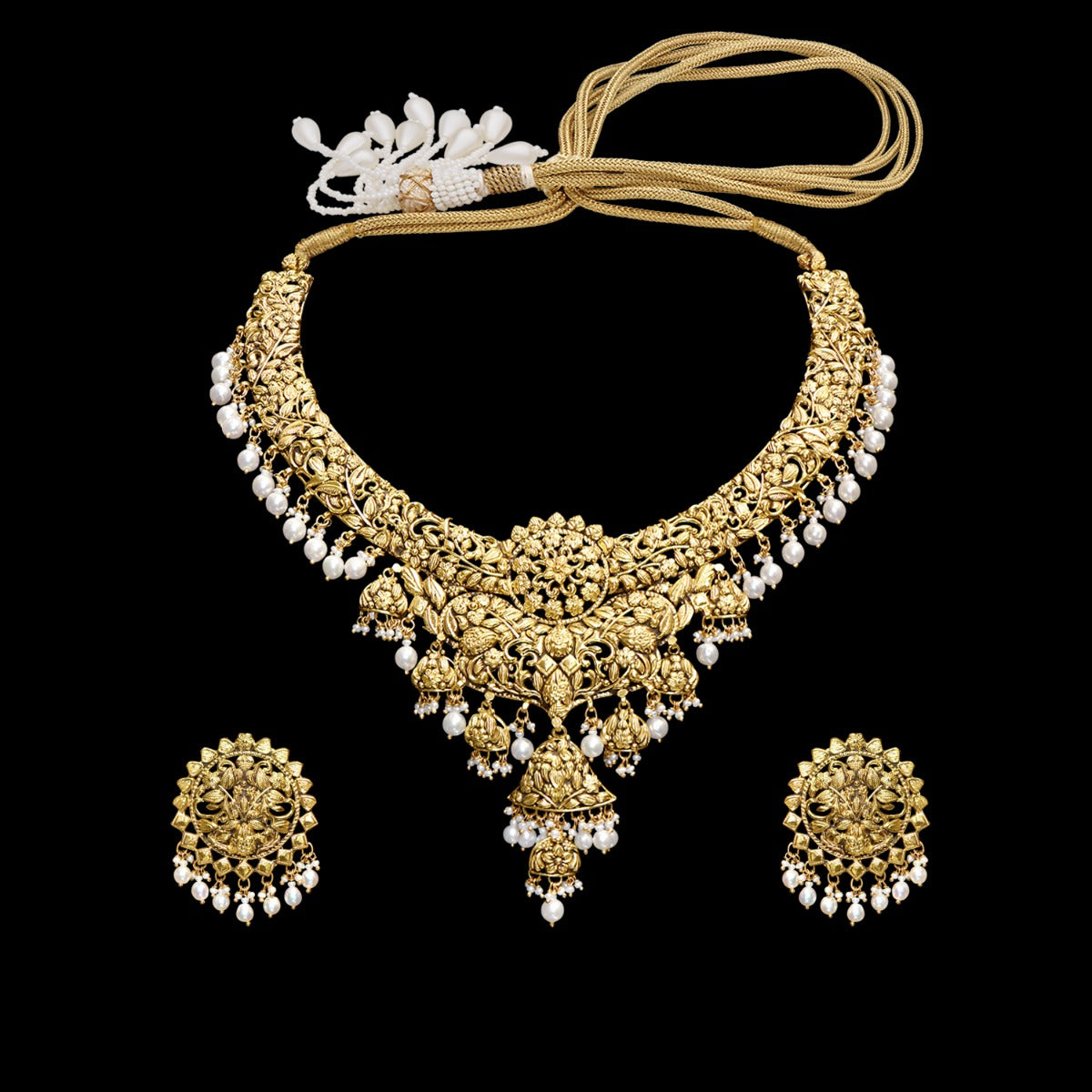 Grand Gold Long Necklace Set