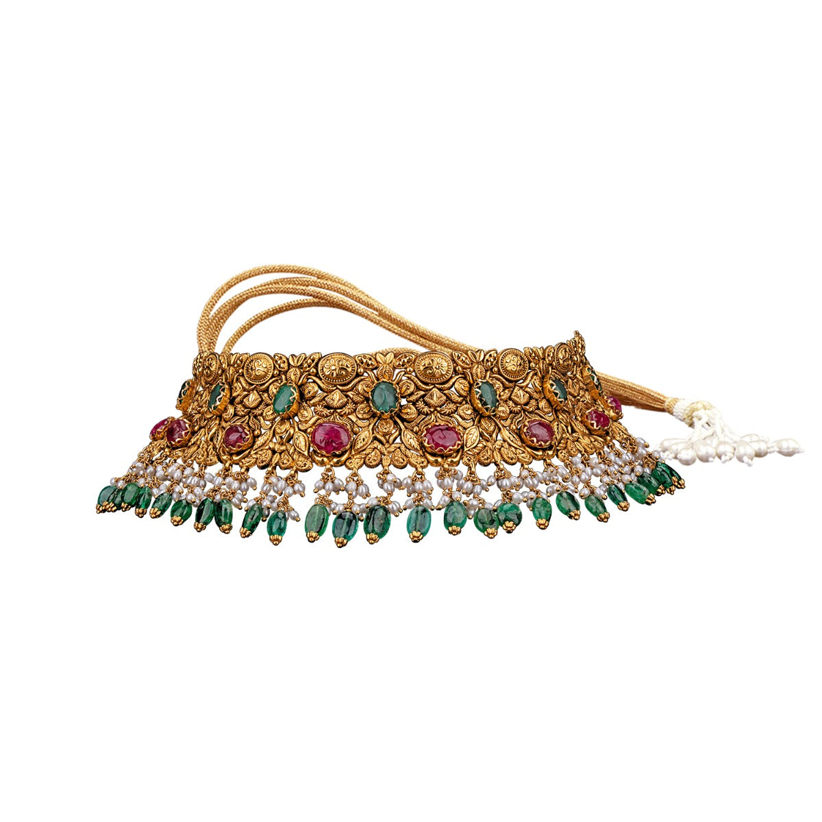 Red Green Mish Mash Gold Choker