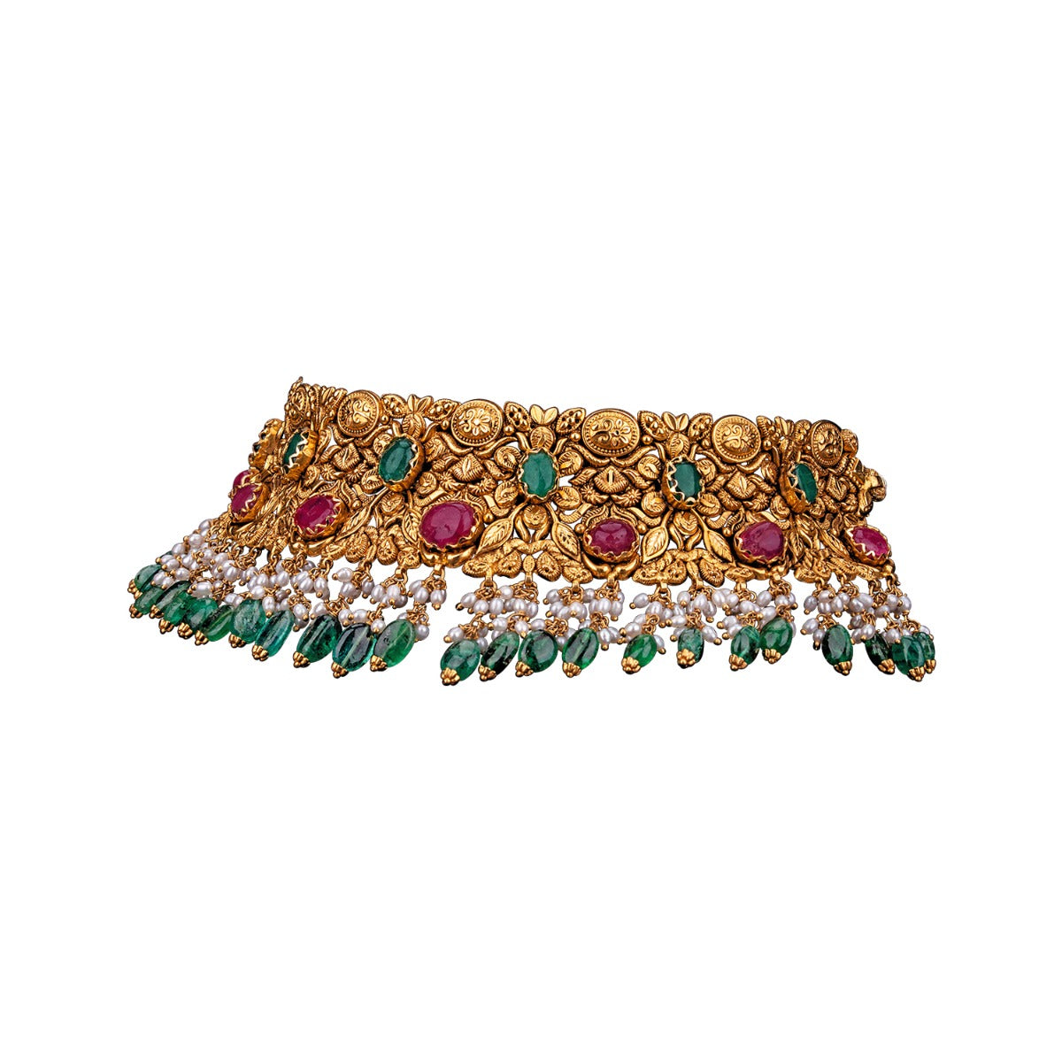 Red Green Mish Mash Gold Choker