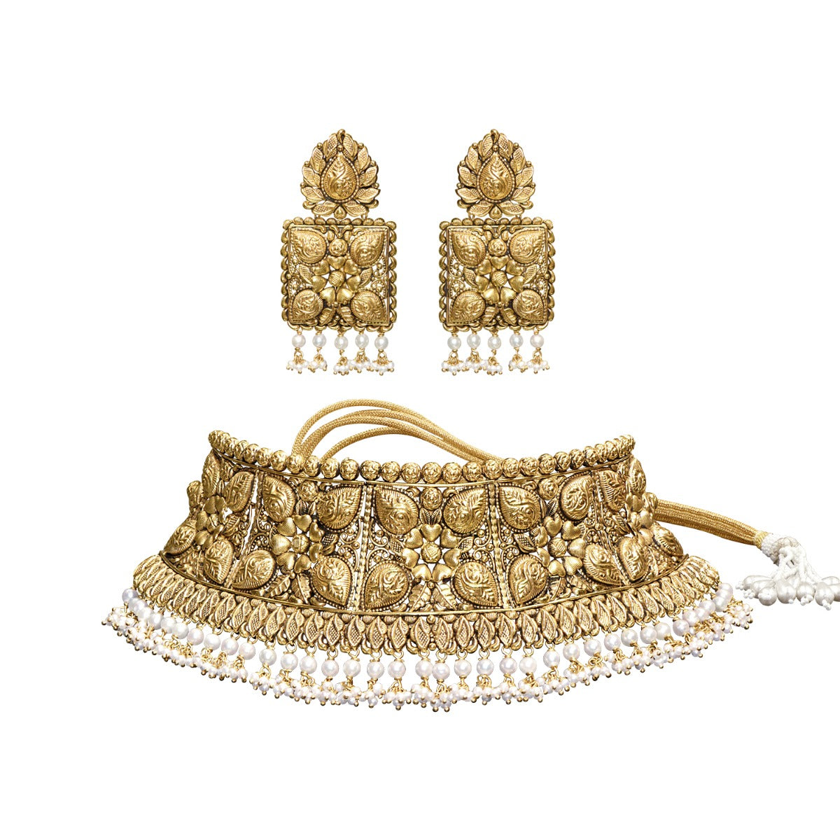 Tiny Hearts Gold Choker Set