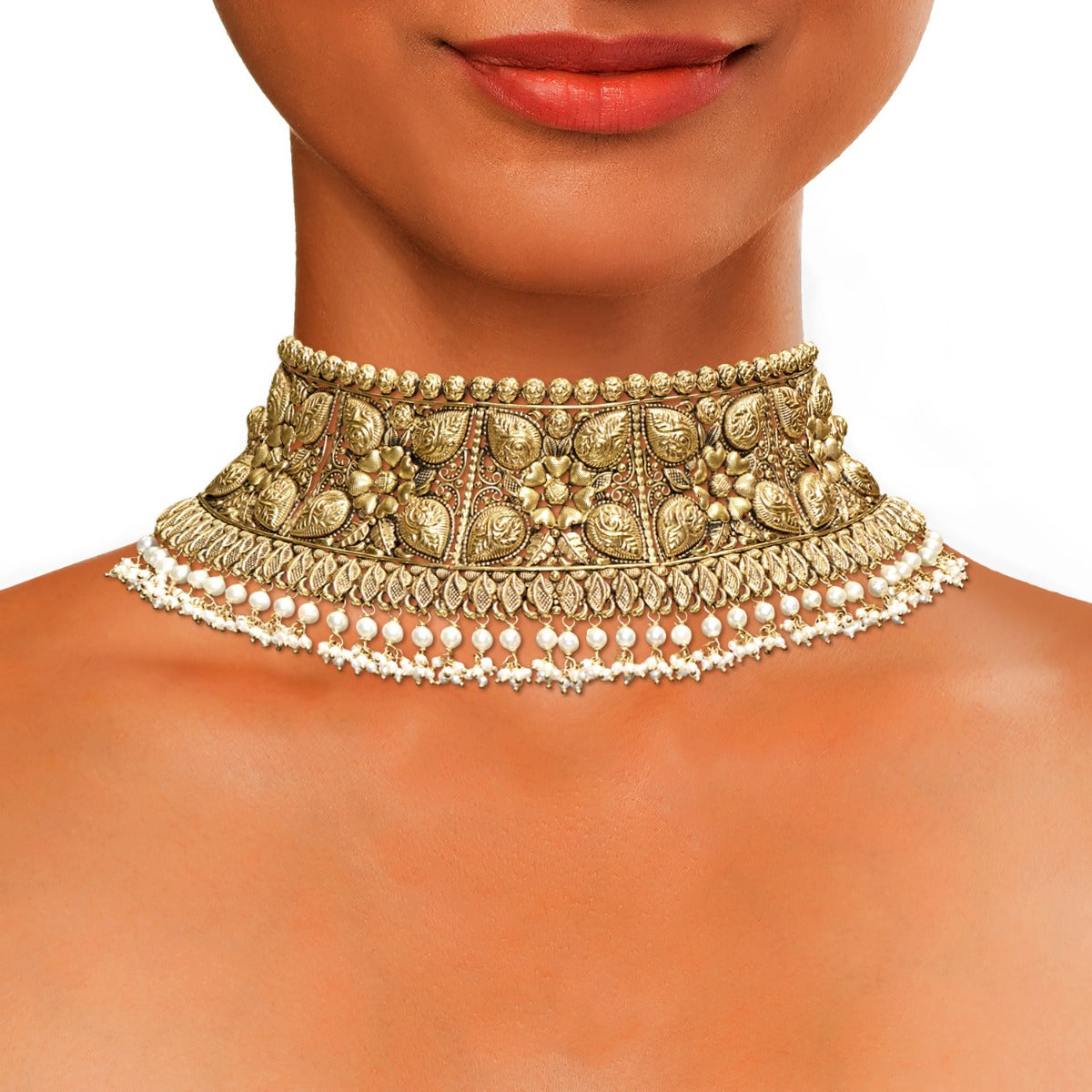 Tiny Hearts Gold Choker