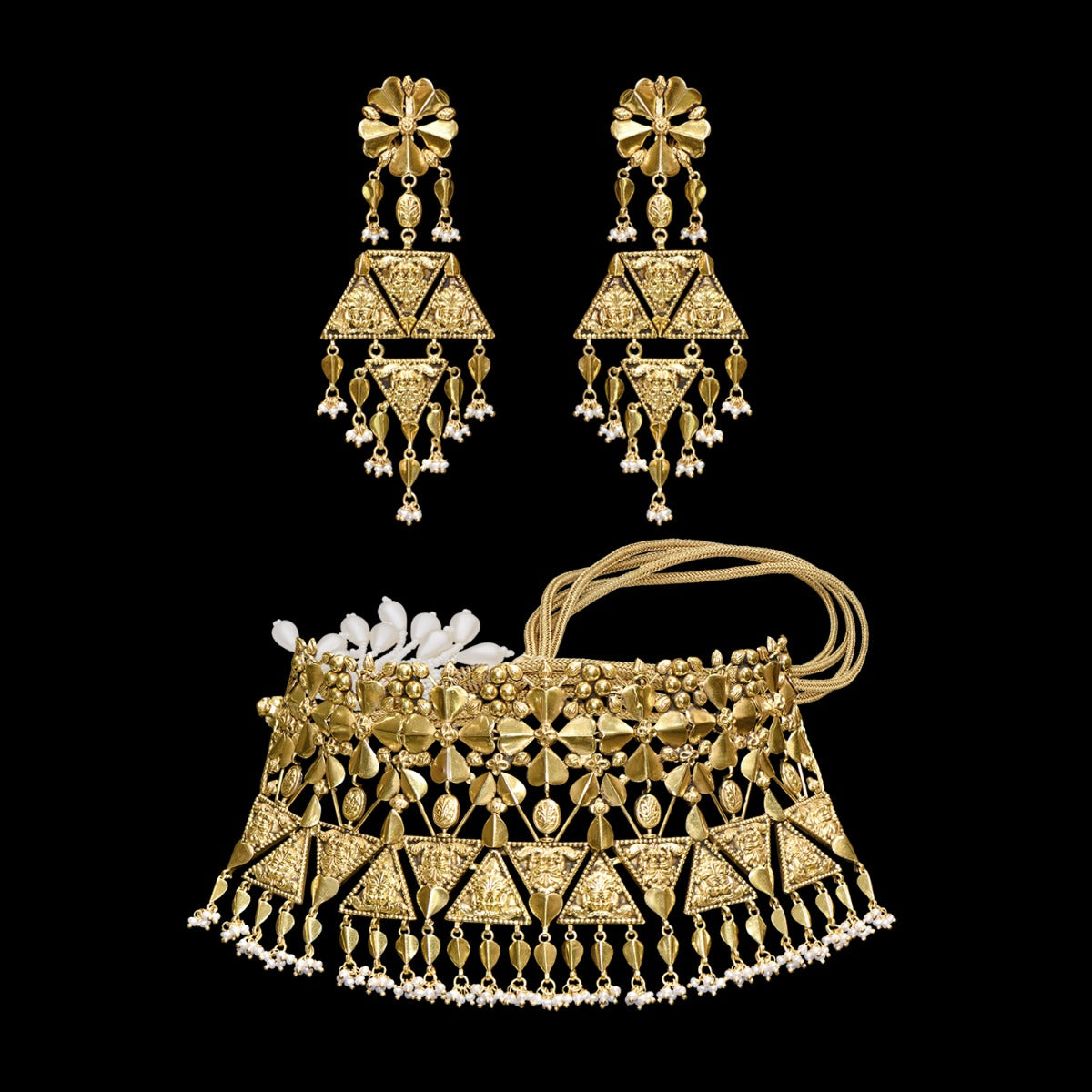 Tulips Gold Choker Set