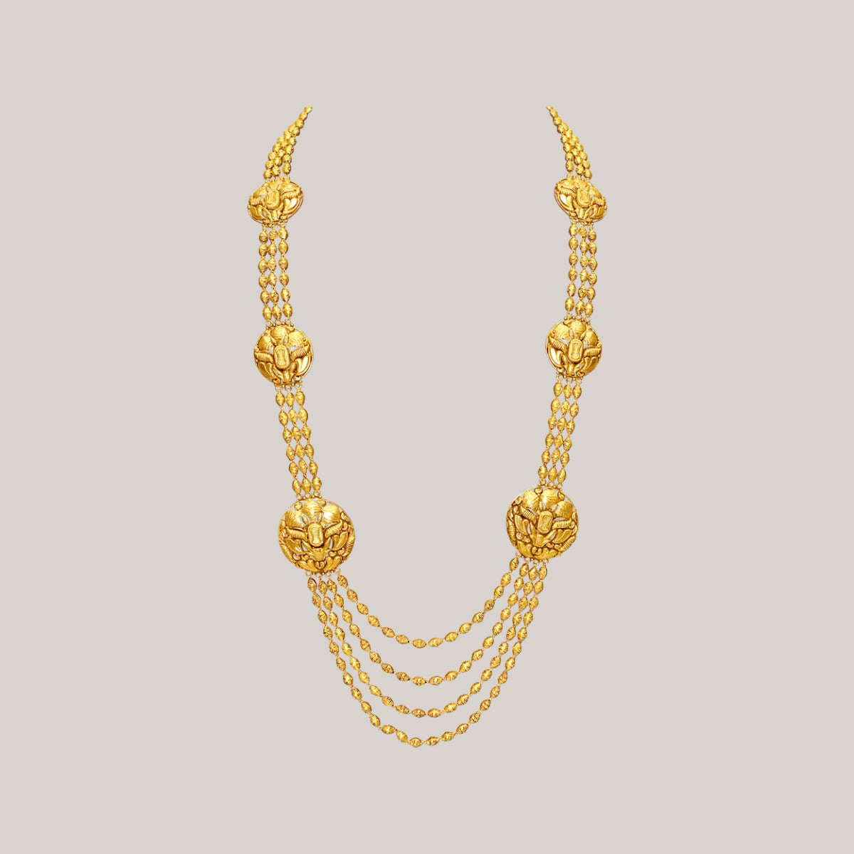 Bloomed Flower Gold Tri-Necklace