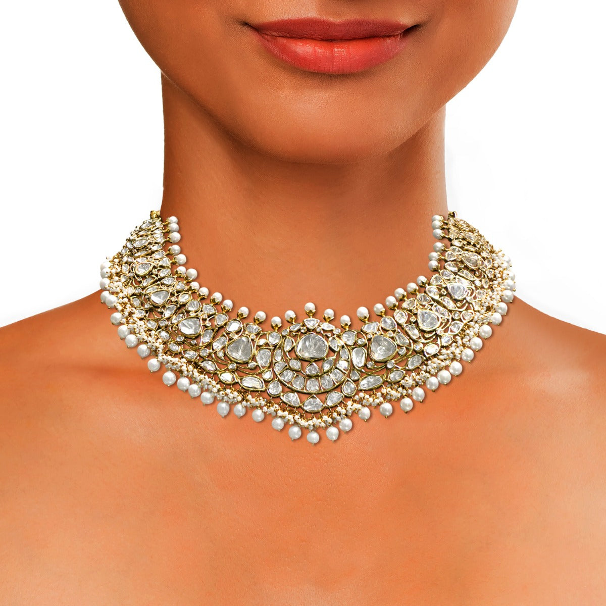 Eternal Elegance Polki Necklace Set
