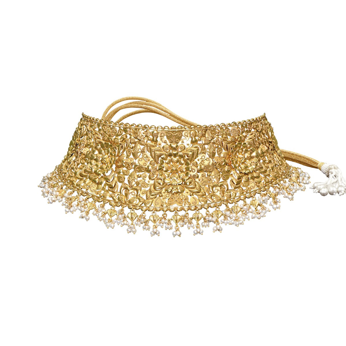 Hearts and Chamomiles Gold Choker Set