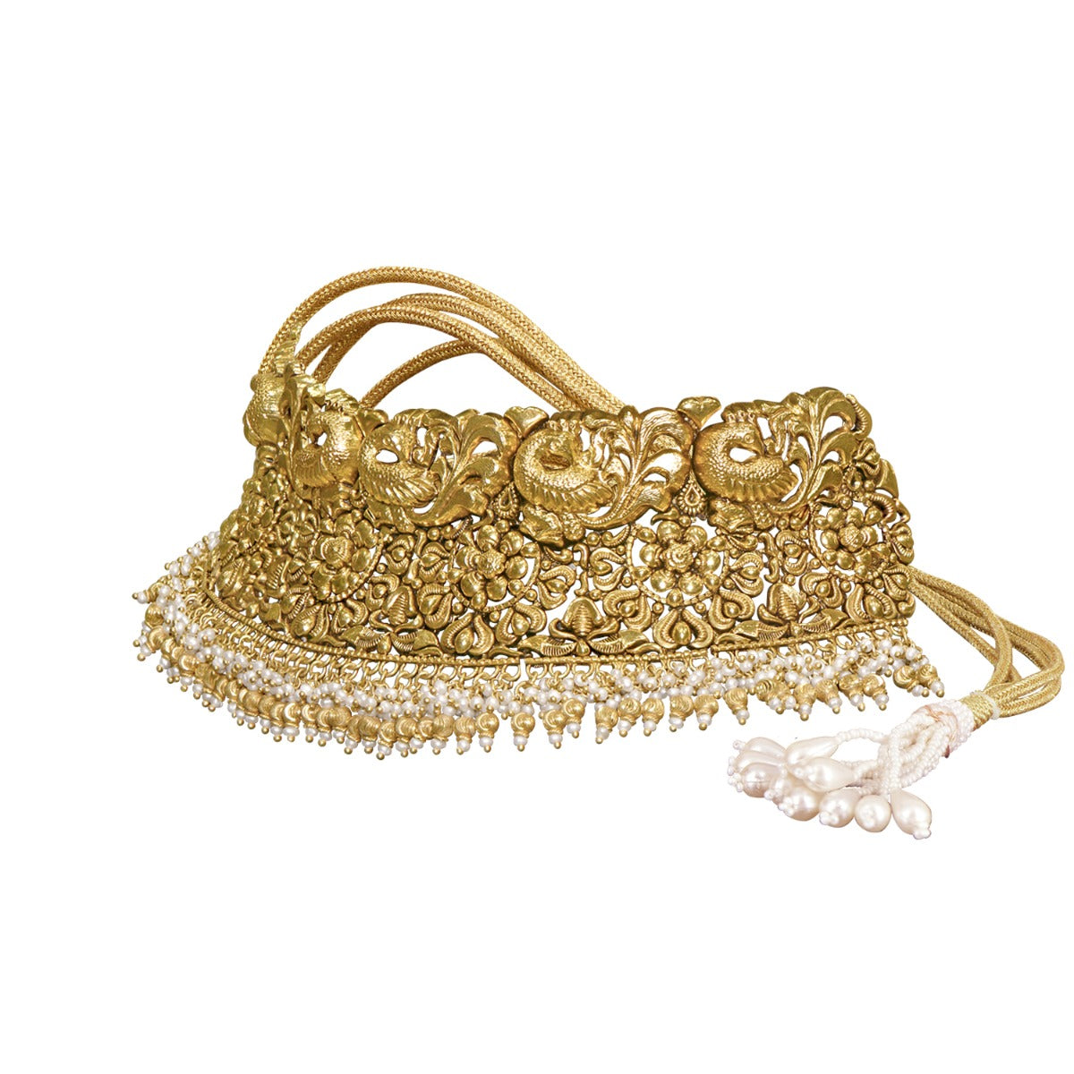 Peacock Fenced Chunky Gold Choker