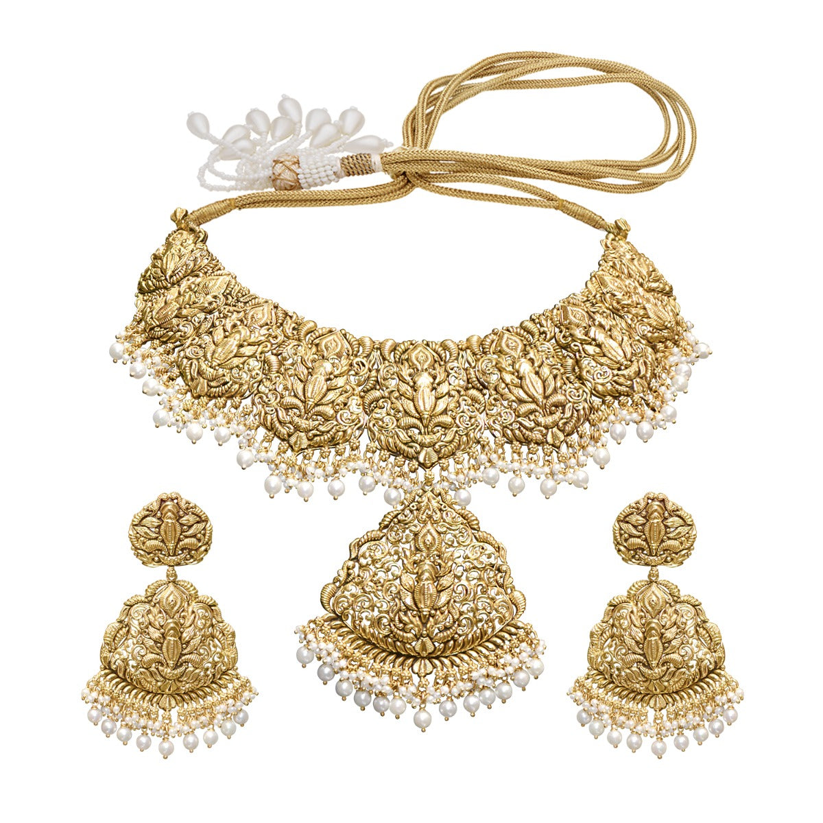 Deity Diva Gold Necklace Set