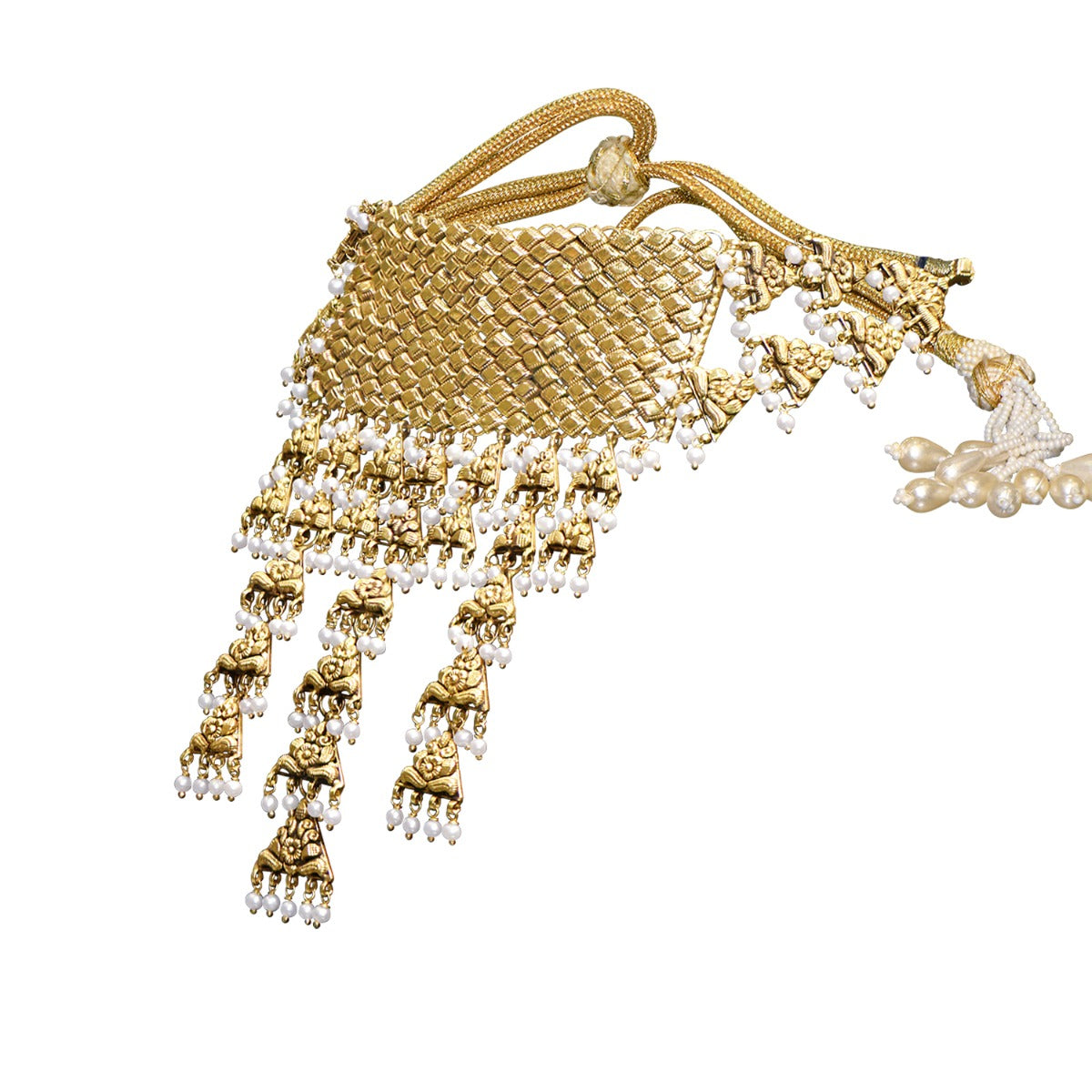 Abstract Slab Gold Choker