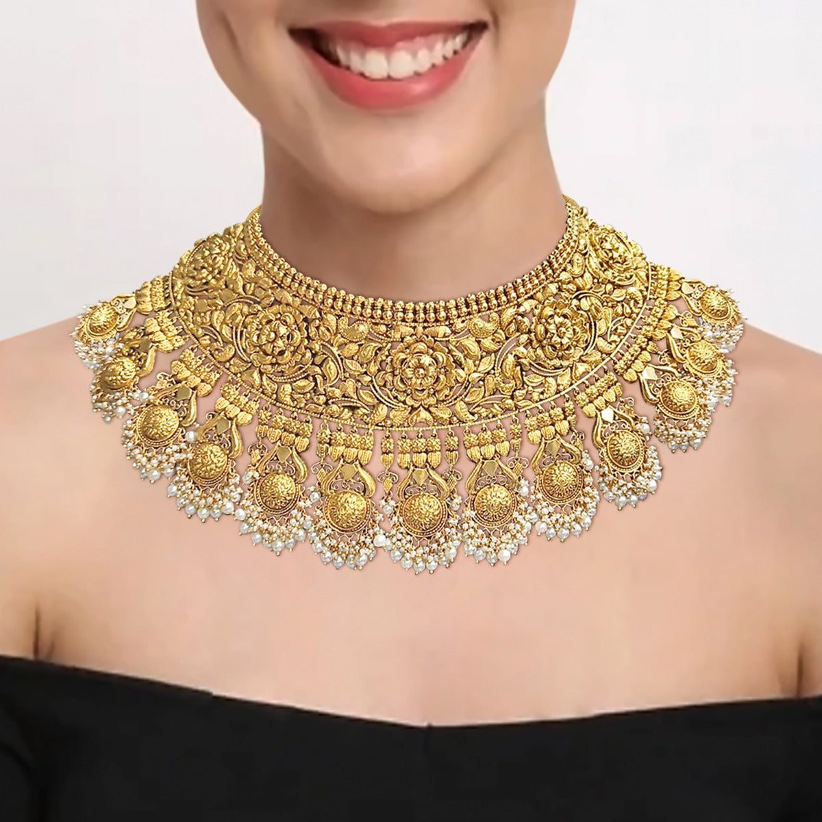 Ina Floret Gold Necklace Set