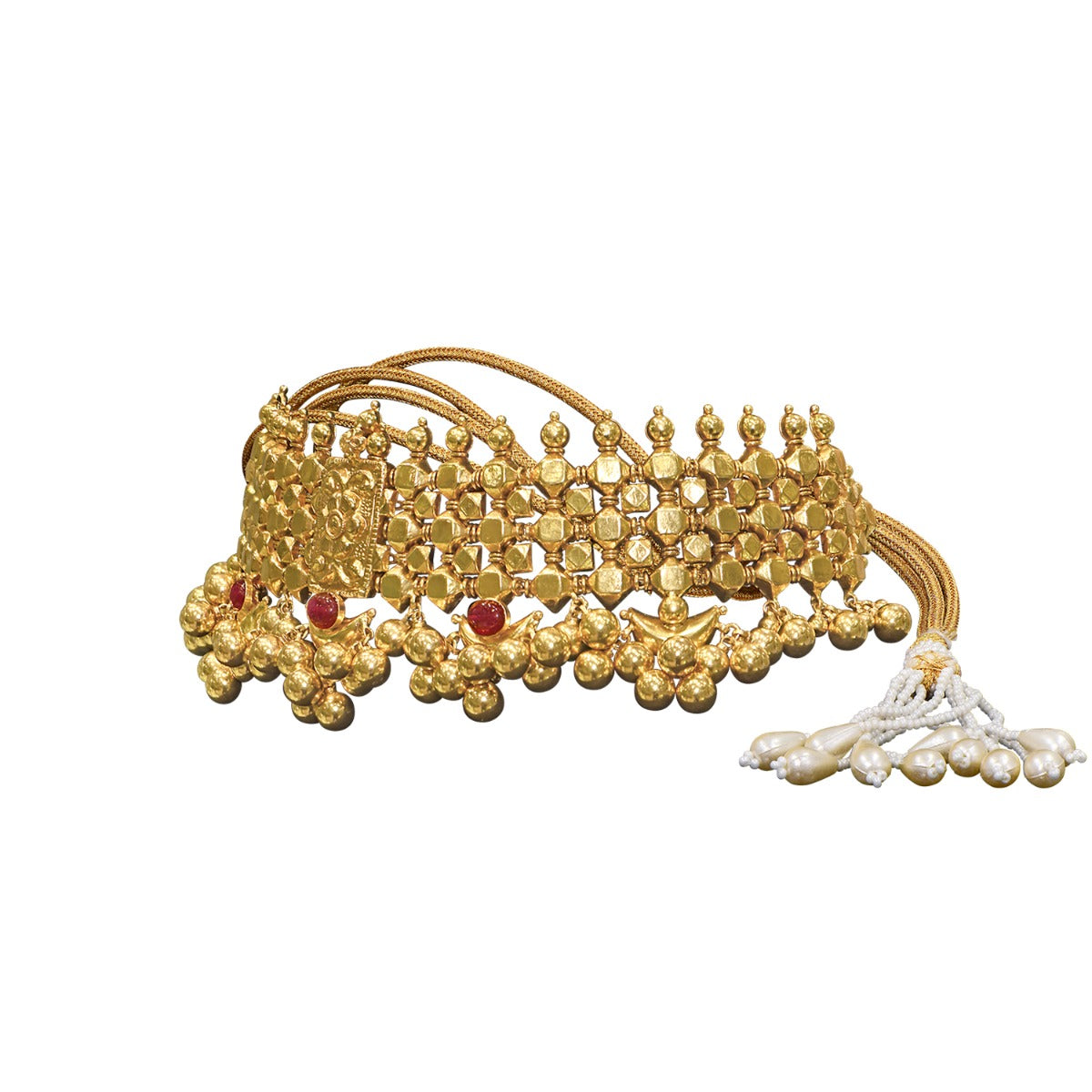 Akshara Glittering Gold Choker Set